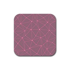 Triangle Background Abstract Rubber Coaster (square)  by Simbadda