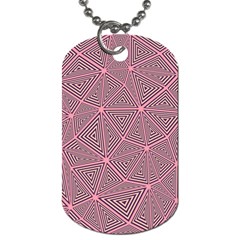 Triangle Background Abstract Dog Tag (one Side) by Simbadda