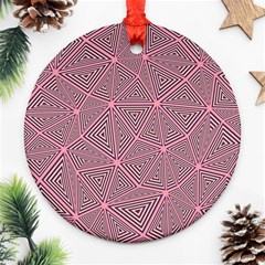 Triangle Background Abstract Round Ornament (two Sides)