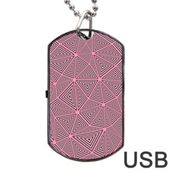 Triangle Background Abstract Dog Tag Usb Flash (one Side) by Simbadda