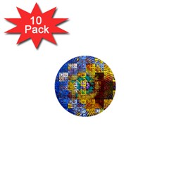 Sunflower Kaleidoscope Pattern 1  Mini Magnet (10 pack) 