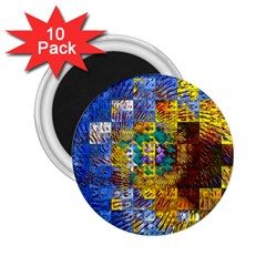 Sunflower Kaleidoscope Pattern 2 25  Magnets (10 Pack)  by Simbadda