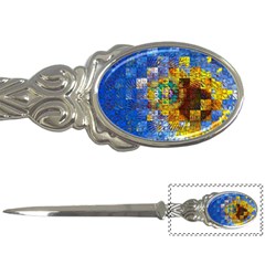 Sunflower Kaleidoscope Pattern Letter Opener