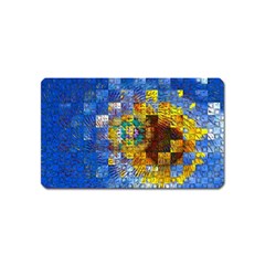 Sunflower Kaleidoscope Pattern Magnet (Name Card)