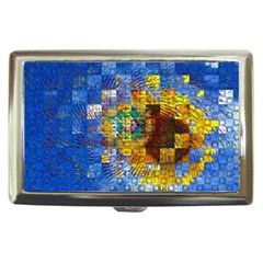 Sunflower Kaleidoscope Pattern Cigarette Money Case