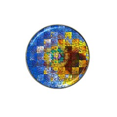 Sunflower Kaleidoscope Pattern Hat Clip Ball Marker