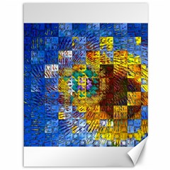 Sunflower Kaleidoscope Pattern Canvas 36  X 48  by Simbadda