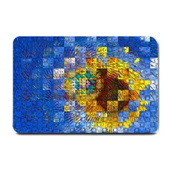 Sunflower Kaleidoscope Pattern Small Doormat 