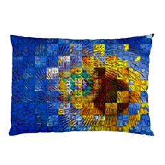 Sunflower Kaleidoscope Pattern Pillow Case