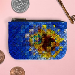 Sunflower Kaleidoscope Pattern Mini Coin Purse