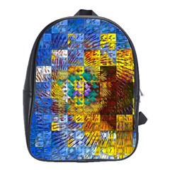 Sunflower Kaleidoscope Pattern School Bag (Large)