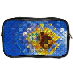 Sunflower Kaleidoscope Pattern Toiletries Bag (Two Sides)