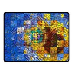 Sunflower Kaleidoscope Pattern Fleece Blanket (Small)