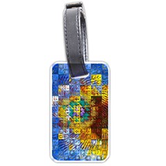 Sunflower Kaleidoscope Pattern Luggage Tag (one side)