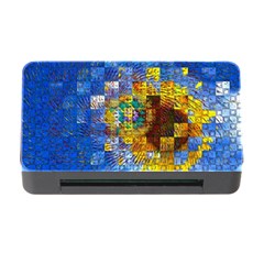 Sunflower Kaleidoscope Pattern Memory Card Reader with CF