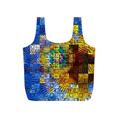 Sunflower Kaleidoscope Pattern Full Print Recycle Bag (S)