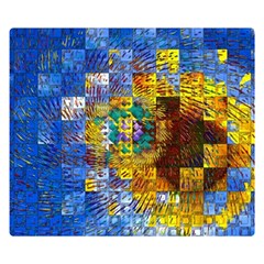 Sunflower Kaleidoscope Pattern Double Sided Flano Blanket (Small) 