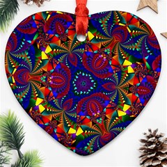 Kaleidoscope Pattern Ornament Ornament (heart)