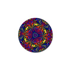 Kaleidoscope Pattern Ornament Golf Ball Marker (4 Pack) by Simbadda