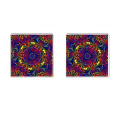 Kaleidoscope Pattern Ornament Cufflinks (square) by Simbadda