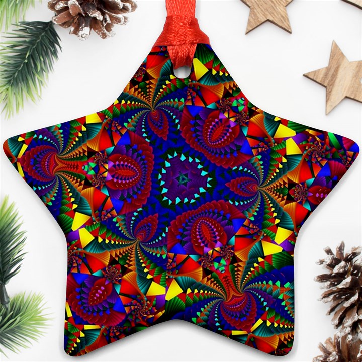 Kaleidoscope Pattern Ornament Star Ornament (Two Sides)