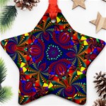 Kaleidoscope Pattern Ornament Star Ornament (Two Sides) Back