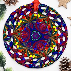 Kaleidoscope Pattern Ornament Round Filigree Ornament (two Sides)