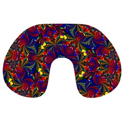 Kaleidoscope Pattern Ornament Travel Neck Pillow by Simbadda