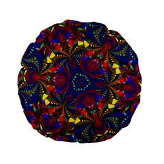 Kaleidoscope Pattern Ornament Standard 15  Premium Flano Round Cushions