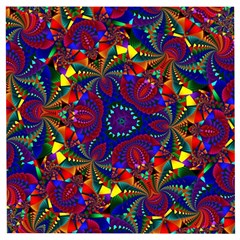 Kaleidoscope Pattern Ornament Wooden Puzzle Square by Simbadda