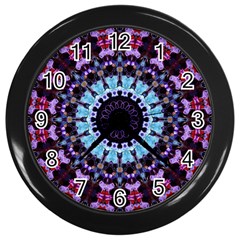 Kaleidoscope Shape Abstract Design Wall Clock (black) by Simbadda