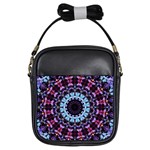 Kaleidoscope Shape Abstract Design Girls Sling Bag Front