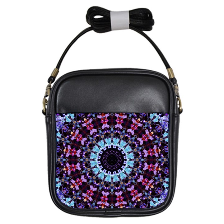 Kaleidoscope Shape Abstract Design Girls Sling Bag