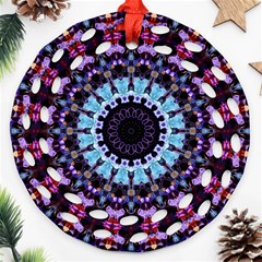 Kaleidoscope Shape Abstract Design Round Filigree Ornament (two Sides)