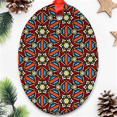 Pattern Stained Glass Church Ornament (oval)