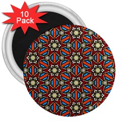 Pattern Stained Glass Church 3  Magnets (10 Pack)  by Simbadda