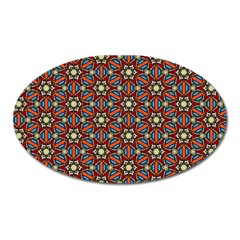 Pattern Stained Glass Church Oval Magnet by Simbadda