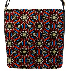 Pattern Stained Glass Church Flap Closure Messenger Bag (s) by Simbadda