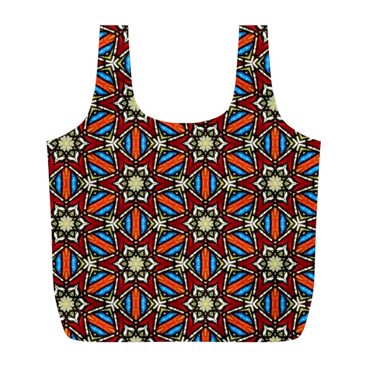 Pattern Stained Glass Church Full Print Recycle Bag (L)