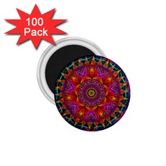 Kaleidoscope Pattern Ornament 1 75  Magnets (100 Pack)  by Simbadda