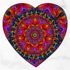 Kaleidoscope Pattern Ornament Jigsaw Puzzle (heart)