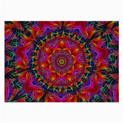 Kaleidoscope Pattern Ornament Large Glasses Cloth by Simbadda