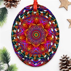 Kaleidoscope Pattern Ornament Ornament (oval Filigree)