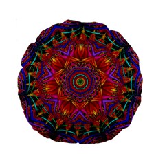 Kaleidoscope Pattern Ornament Standard 15  Premium Round Cushions