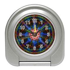 Mandala Pattern Kaleidoscope Travel Alarm Clock