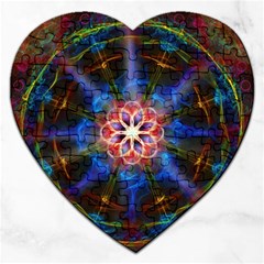 Mandala Pattern Kaleidoscope Jigsaw Puzzle (heart)