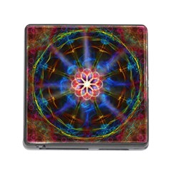 Mandala Pattern Kaleidoscope Memory Card Reader (square 5 Slot)