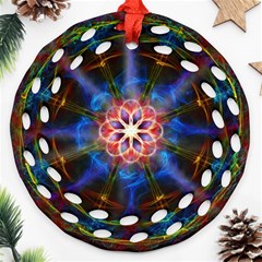 Mandala Pattern Kaleidoscope Ornament (round Filigree)