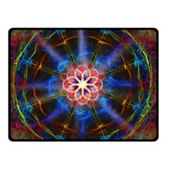 Mandala Pattern Kaleidoscope Double Sided Fleece Blanket (small)  by Simbadda