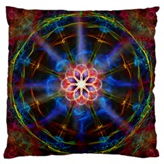 Mandala Pattern Kaleidoscope Large Flano Cushion Case (one Side)